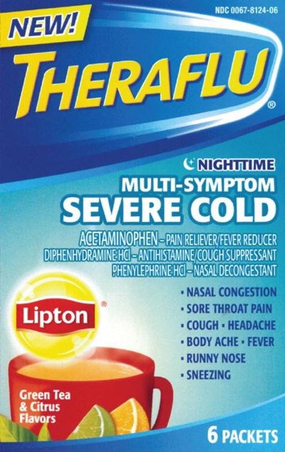 Theraflu Nighttime Multi-Symptom Severe Cold 6 countt carton - 12211 Theraflu NT MS SC 6 ct carton